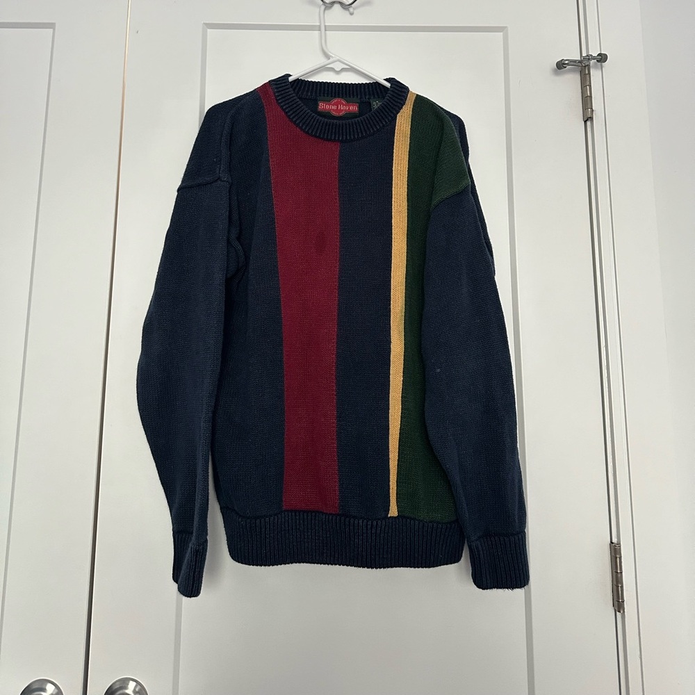 Vintage color block sweater